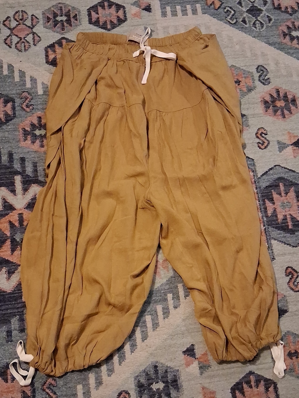 NWT Free People Lulu Harem Pants Mustard XS - Picture 3 of 7